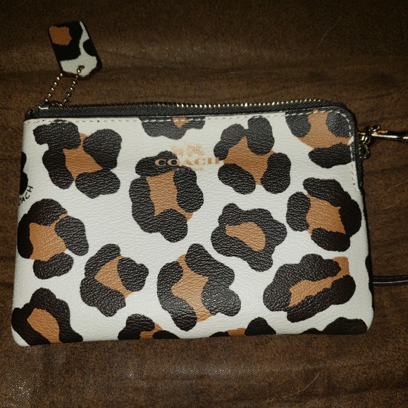 Coach Handbags - Coach Leopard Print Wristlet